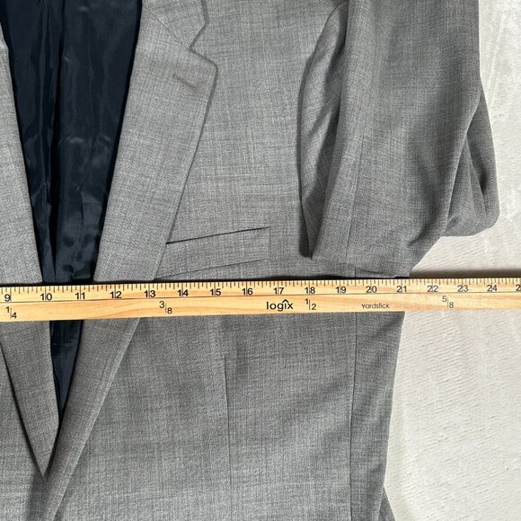 J. Crew Blazer Men Size 42L Gray 100% Wool Voyager Thompson Two Button B8632 EUC - Picture 3 of 11